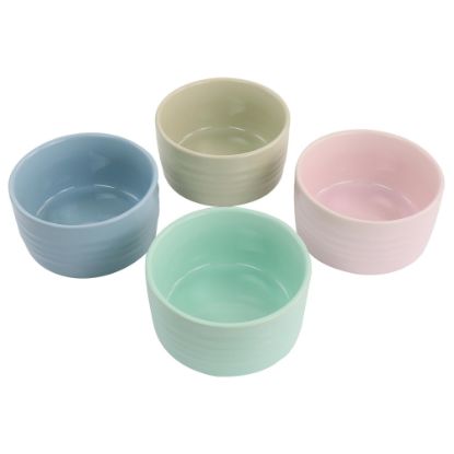 Picture of Martha Stewart 4-Piece Ceramic Ramekin Dish Set, 8 Oz, Assorted Colors