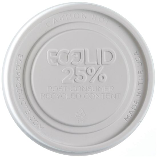 Picture of Eco-Products EcoLid Food Container Lids, 8 Oz, Off-White, Pack Of 1,000 Lids