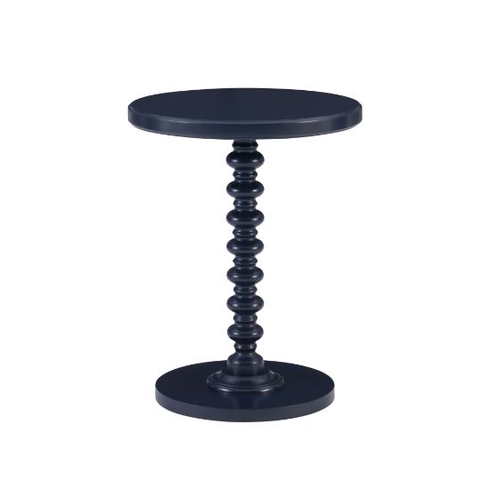 Picture of Powell Jarsky Round Spindle Side Table, 22-1/4inH x 17inW x 17inD, Navy