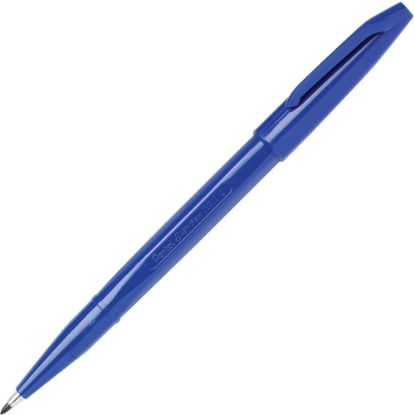 Picture of Pentel Fiber-tipped Sign Pens - Bold Pen Point - Blue Water Based Ink - Fiber Tip - 12 / Dozen