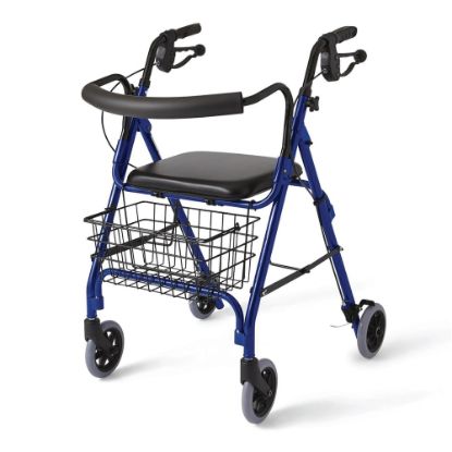 Picture of Medline Guardian Deluxe Rollator, 6in Wheels, Blue