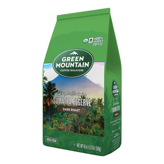 Picture of Green Mountain Coffee Whole Bean Coffee, Sumatra, 18 Oz Per Bag