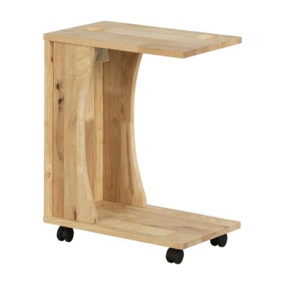 Picture of South Shore Kodali Mobile Side Table, 24inH x 19-1/2inW x 11-3/4inD, Natural Wood