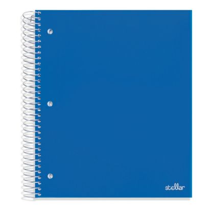 Picture of Office Depot Brand Stellar Poly Notebook, 8in x 10-1/2in, 5 Subject, Wide Ruled, 200 Sheets, Blue