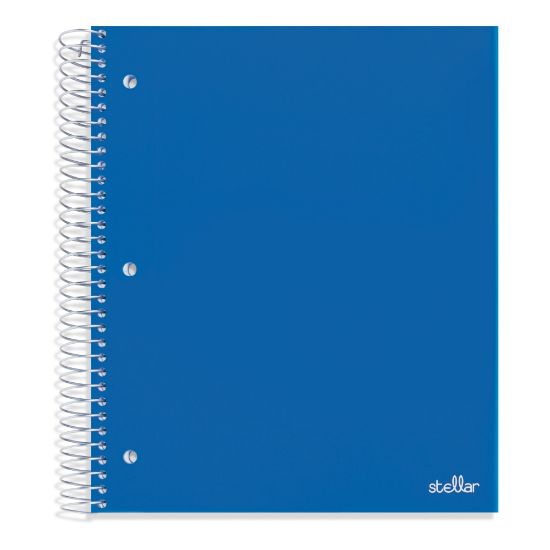 Picture of Office Depot Brand Stellar Poly Notebook, 8in x 10-1/2in, 5 Subject, Wide Ruled, 200 Sheets, Blue