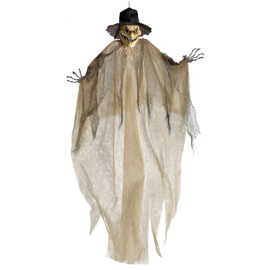 Picture of Amscan Halloween Scary Scarecrow Hanging Prop, 7ft, Gray