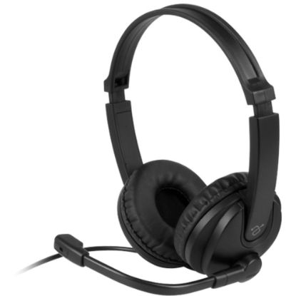 Picture of Aluratek AWHU02FB Headset - Stereo - USB - Wired - Over-the-head - Binaural - Ear-cup - 6.92 ft Cable - Noise Cancelling Microphone