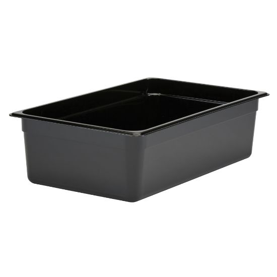 Picture of Cambro Camwear GN 1/1 Size 6in Food Pans, 6inH x 12-3/4inW x 20-7/8inD, Black, Set Of 6 Pans