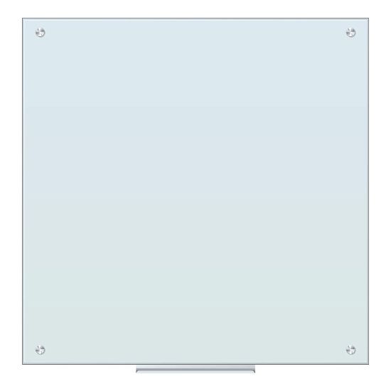 Picture of U Brands Magnetic Glass Dry-Erase Board, 36in X 36in, White Frosted Surface, Frameless, Actual Size 35in X 35in (2909U00-01)