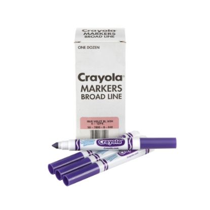 Picture of Crayola Washable Broad Line Markers, Violet, Pack Of 12 Markers