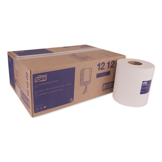 Picture of Tork Advanced 2-Ply Centerfeed Paper Paper Towels, 610 Sheets Per Roll, Pack Of 6 Rolls