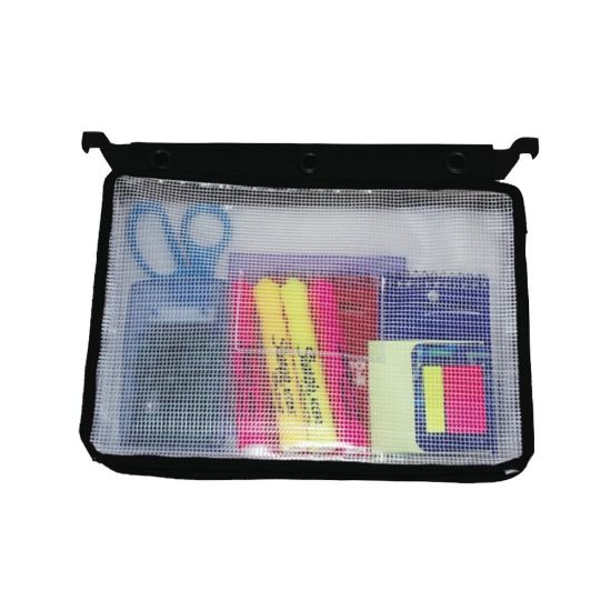 Picture of Innovative Storage Designs Infile Expanding Zipper Pouch, Black/White