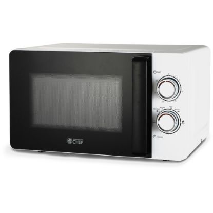 Picture of Commercial Chef 0.7 Cu. Ft. Small Countertop Microwave With Mechanical Control, White