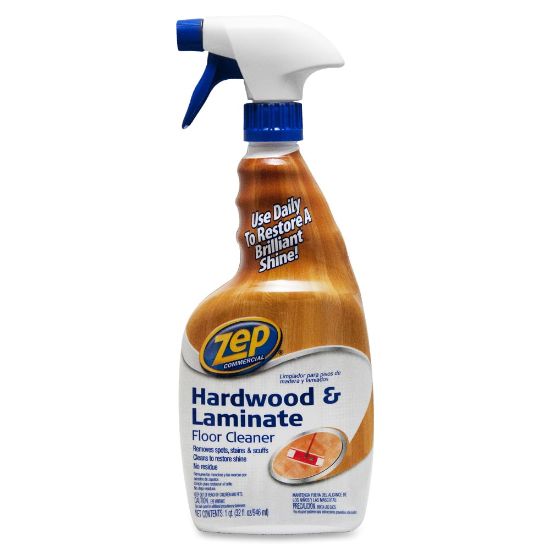 Picture of Zep Hardwood & Laminate Floor Cleaner - 32 fl oz (1 quart) - Fresh Scent - 12 / Carton - Brown