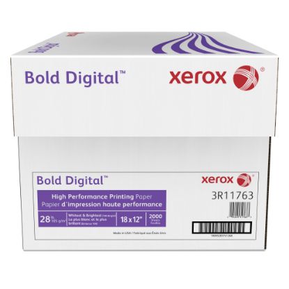 Picture of Xerox Bold Digital Printing Paper, Tabloid Extra Size (18in x 12in), 100 (U.S.) Brightness, 28 Lb, FSC Certified, 500 Sheets Per Ream, Case Of 4 Reams