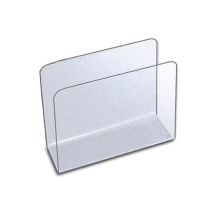 Picture of Azar Displays Medium Lateral Desk File Holders, 6-1/2inH x 7-3/4inW x 3-1/2inD, Clear, Pack Of 4 File Holders