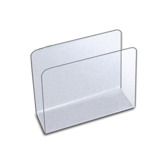 Picture of Azar Displays Medium Lateral Desk File Holders, 6-1/2inH x 7-3/4inW x 3-1/2inD, Clear, Pack Of 4 File Holders