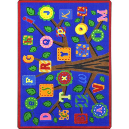 Picture of Joy Carpets Kids Essentials Rectangle Area Rug, Alphabet Leaves, 5-1/3ft x 7-33/50ft, Bold Colors