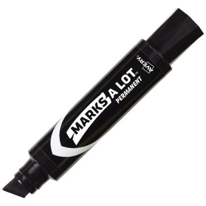 Picture of Avery Marks A Lot Permanent Markers, Chisel Tip, Jumbo Desk-Style Size, Black