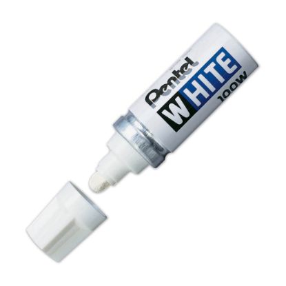 Picture of Pentel Felt Tip White Marker, Broad Point