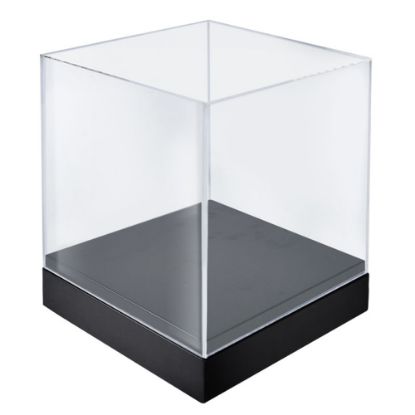 Picture of Azar Displays Deluxe Cube Showcase, Medium Size, 10in x 10in x 10in, Clear