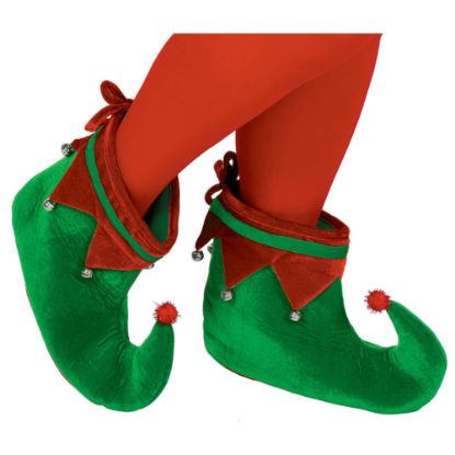 Picture of Amscan 393235 Christmas Elf Shoes, Green, Set Of 2 Pairs