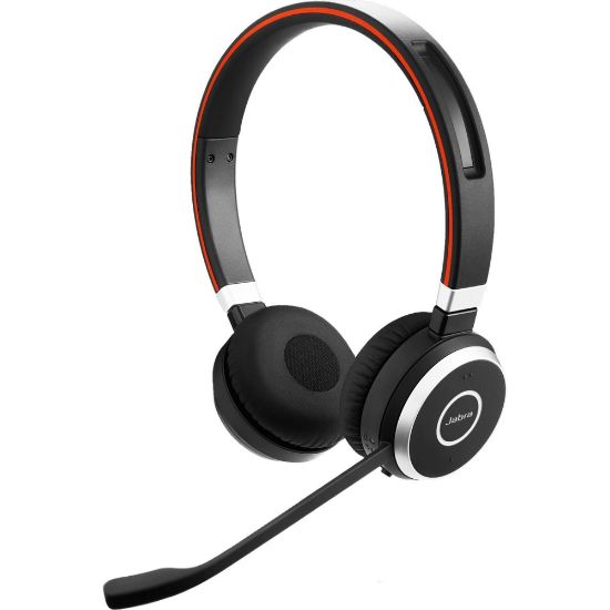 Picture of Jabra Evolve 65 Headset - Stereo - USB Type A - Wireless - Bluetooth - 98.4 ft - Over-the-head - Binaural - Ear-cup - Noise Cancelling Microphone - Noise Canceling - Black