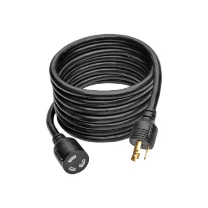 Picture of Eaton Tripp Lite Series Power Extension Cord, NEMA L5-30P to NEMA L5-30R- Heavy-Duty, 30A, 125V, 10 AWG, 15 ft. (4.57 m), Black, Locking Connectors - Power extension cable - NEMA L5-30 (P) to NEMA L5-30 (R) - 125 V - 30 A - 15 ft - molded - black