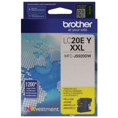 Picture of Brother LC20 Yellow Extra-High-Yield Ink Cartridge, LC20EY