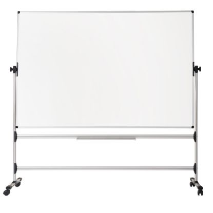 Picture of MasterVision Earth Easy Clean Revolving Mobile Easel, 47 1/4in x 70 13/16in, Silver