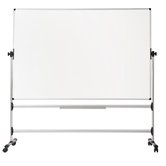 Picture of MasterVision Earth Easy Clean Revolving Mobile Easel, 47 1/4in x 70 13/16in, Silver