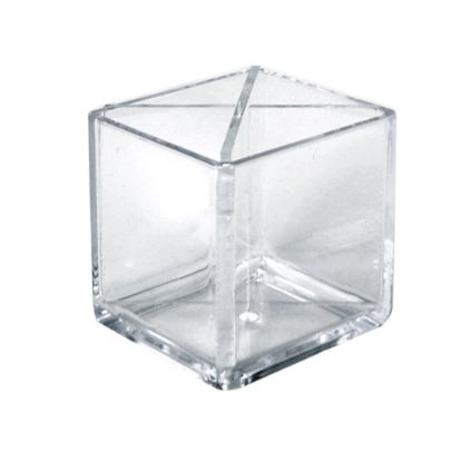 Picture of Azar Displays Deluxe Cube Bins, Small Size, 4in x 8in x 8in, Clear, Pack Of 4