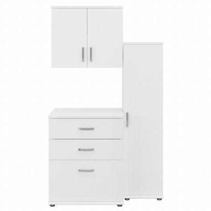 Picture of Bush Business Furniture Universal 44inW 3-Piece Modular Storage Set With Floor And Wall Cabinets, White, Standard Delivery