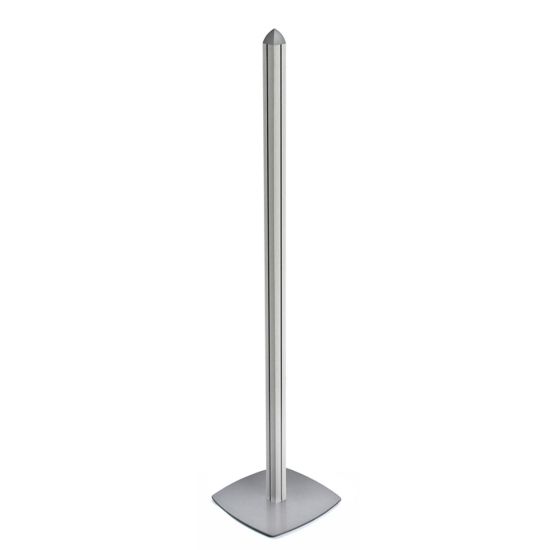 Picture of Azar Displays Sky Tower 4-Channel Metal Pole And Base, 75-5/8in x 18in, Silver