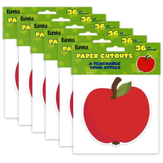 Picture of Eureka Paper Cut-Outs, A Teachable Town Apples, 36 Cut-Outs Per Pack, Set Of 6 Packs