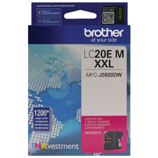 Picture of Brother LC20 Magenta Extra-High-Yield Ink Cartridge, LC20EM