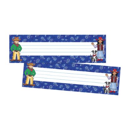 Picture of Barker Creek Single-Sided Name Plates, 12in x 3 1/2in, Western, Pack Of 72 Name Plates