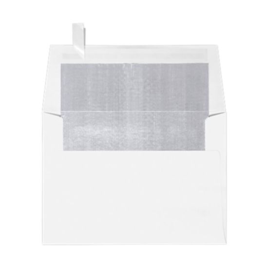 Picture of LUX Invitation Envelopes, A6, Peel & Press Closure, Silver/White, Pack Of 250