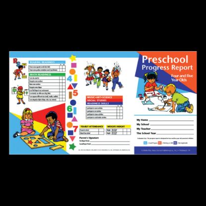 Picture of Hayes Preschool Progress Report Cards, Age 4-5, 10 Report Cards Per Pack, Set Of 6 Packs