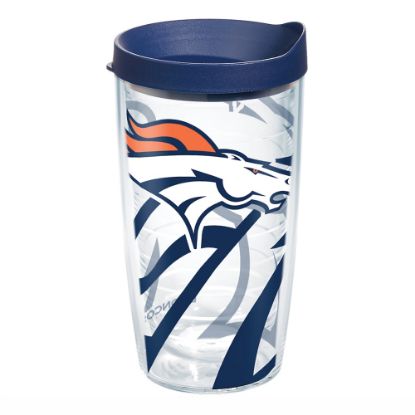 Picture of Tervis NFL Tumbler With Lid, 16 Oz, Denver Broncos, Clear