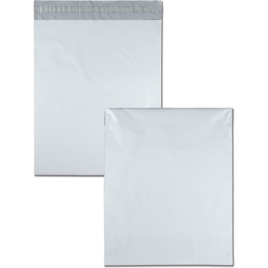 Picture of Quality Park Redi-Strip Poly Envelopes, 14in x 17in, White, Box Of 100