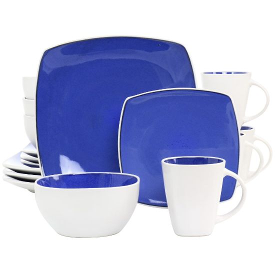 Picture of Gibson Elite Soho Lounge 16-Piece Stoneware Dinnerware Set, Cobalt