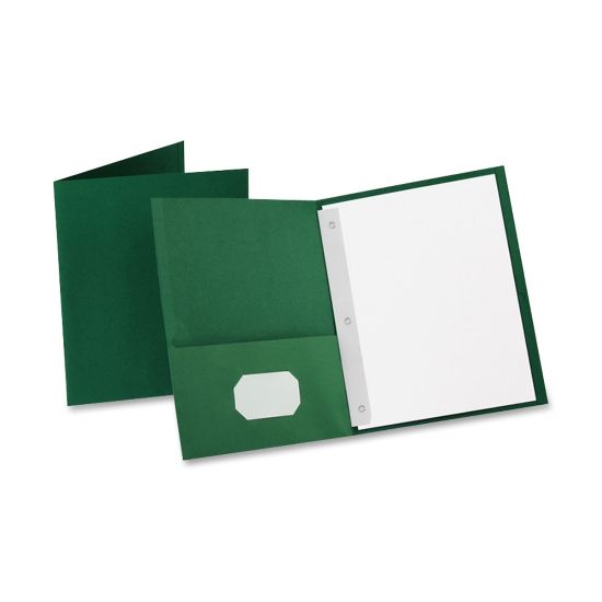 Picture of Oxford Twin-Pocket Portfolio With Fasteners, 8 1/2in x 11in, Hunter Green, Pack Of 25