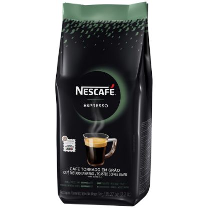 Picture of NESCAFE Espresso Whole Bean Coffee, 100% Arabica, Medium Roast Coffee, 2.2 Lb Bag, Box of 6 Bags