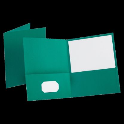 Picture of Esselte Letter-Size Twin-Pocket Report Covers, Teal, Box Of 25