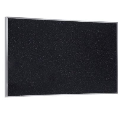 Picture of Ghent Rubber Bulletin Board, 4 1/24in x 5 1/24in, 90% Recycled, Confetti Satin Aluminum Frame