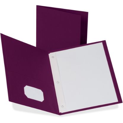 Picture of Oxford Twin-Pocket Portfolio With Fasteners, 8 1/2in x 11in, Burgundy, Pack Of 25