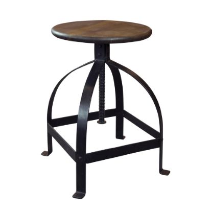 Picture of Coast to Coast Swivel Adjustable Barstool, Brown/Black