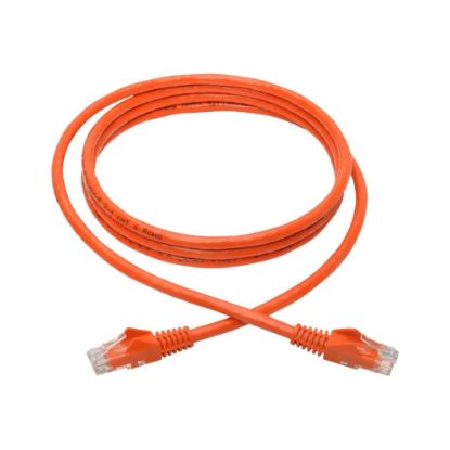 Picture of Tripp Lite Cat6 Gigabit Snagless Molded UTP Ethernet Cable, RJ45 M/M PoE, Orange, 6 ft (1.83 m)