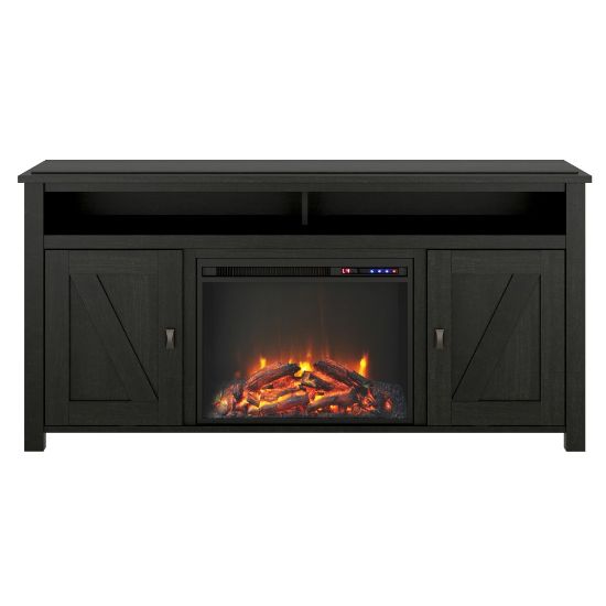 Picture of Ameriwood Home Farmington Electric Fireplace TV Console For 60in TVs, Black